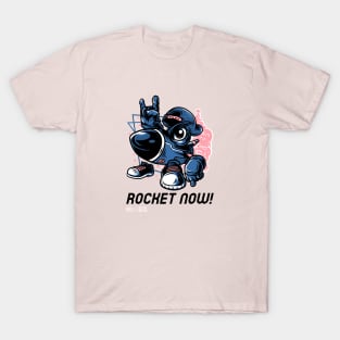 Rocket Cartoon Character, Urban Style T-Shirt